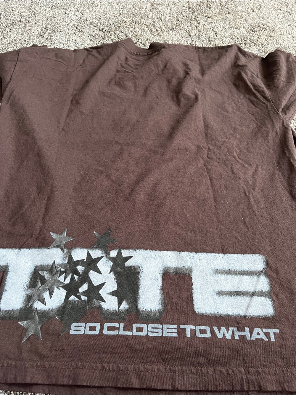 Tate McRae Graphic Tee in Chocolate Brown. Very good condition. - Picture 2 of 7